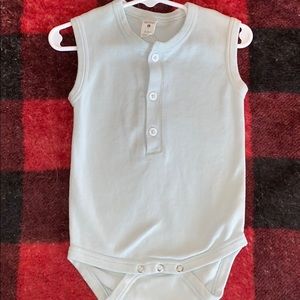 Sleeveless Henley bodysuit